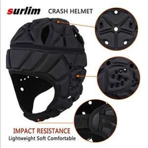 Youth black medium soft helmet